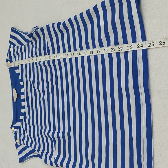 BANANA REPUBLIC Striped Blue and White Women's Top NWOT - Picture 5 of 7